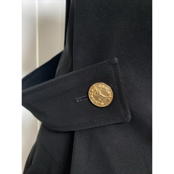 Louis Vuitton Uniform Anchor Gold Button Apron Mini Dress Black Short Sleeve 32 - Picture 10 of 13